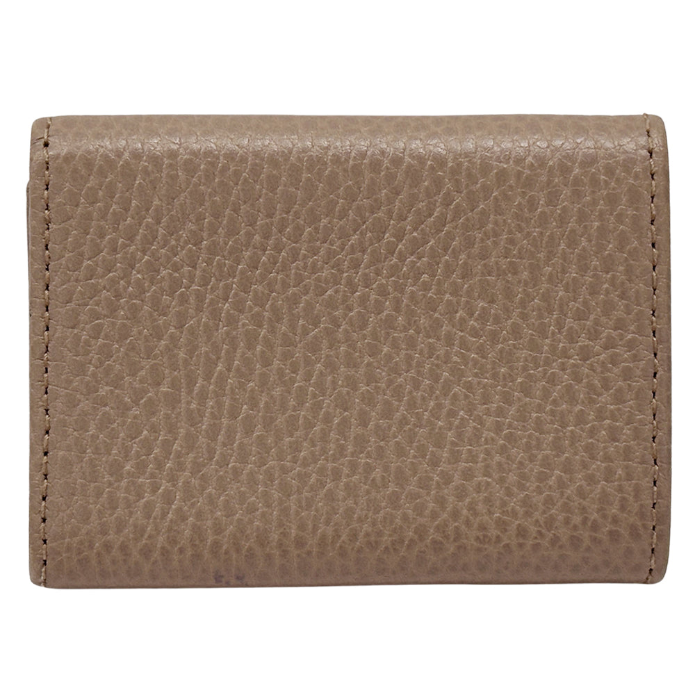 GUCCI グッチ コンパクトウォレット 三つ折り財布 プチマーモント GGマーモント ピンク 523277 レザー レディース 【中古】