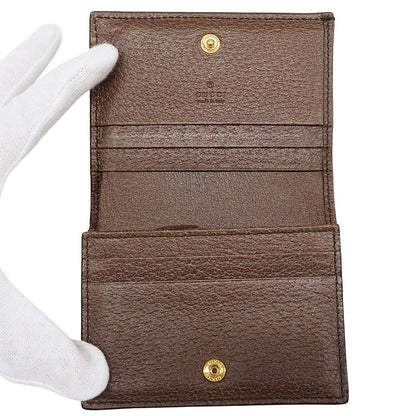 GUCCI グッチ GGカードケース ウォレット コインケース オフィディア ベージュ 523155 GGスプリームキャンバス レディース 【中古】