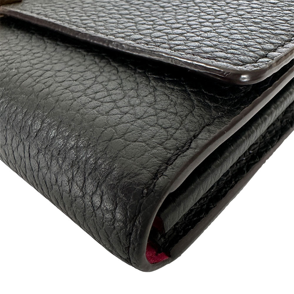 LOUIS VUITTON ルイ・ヴィトン ポルトフォイユ・カプシーヌ 長財布 ノワール ピンク M61248 レザー レディース 【中古】
