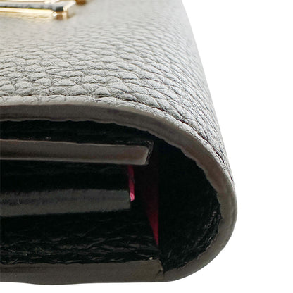 LOUIS VUITTON ルイ・ヴィトン ポルトフォイユ・カプシーヌ 長財布 ノワール ピンク M61248 レザー レディース 【中古】