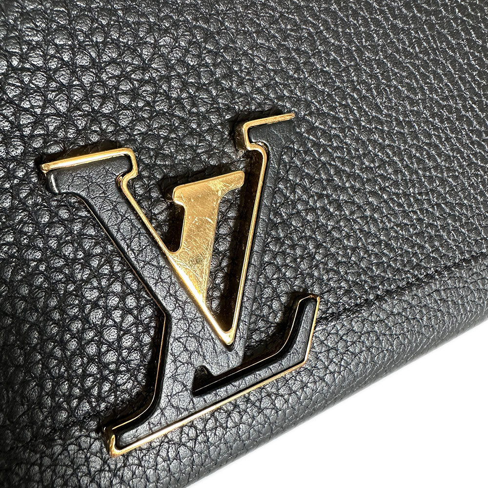 LOUIS VUITTON ルイ・ヴィトン ポルトフォイユ・カプシーヌ 長財布 ノワール ピンク M61248 レザー レディース 【中古】