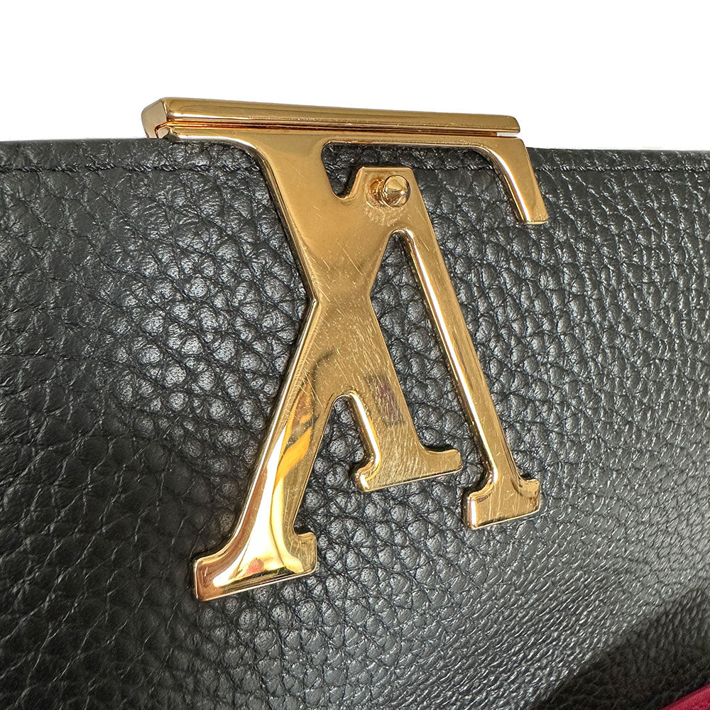 LOUIS VUITTON ルイ・ヴィトン ポルトフォイユ・カプシーヌ 長財布 ノワール ピンク M61248 レザー レディース 【中古】