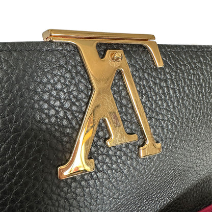 LOUIS VUITTON ルイ・ヴィトン ポルトフォイユ・カプシーヌ 長財布 ノワール ピンク M61248 レザー レディース 【中古】