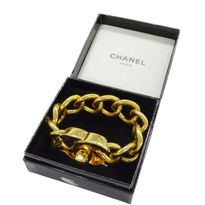 CHANEL シャネル ターンロック ブレスレット GP ゴールド レディース 【中古】