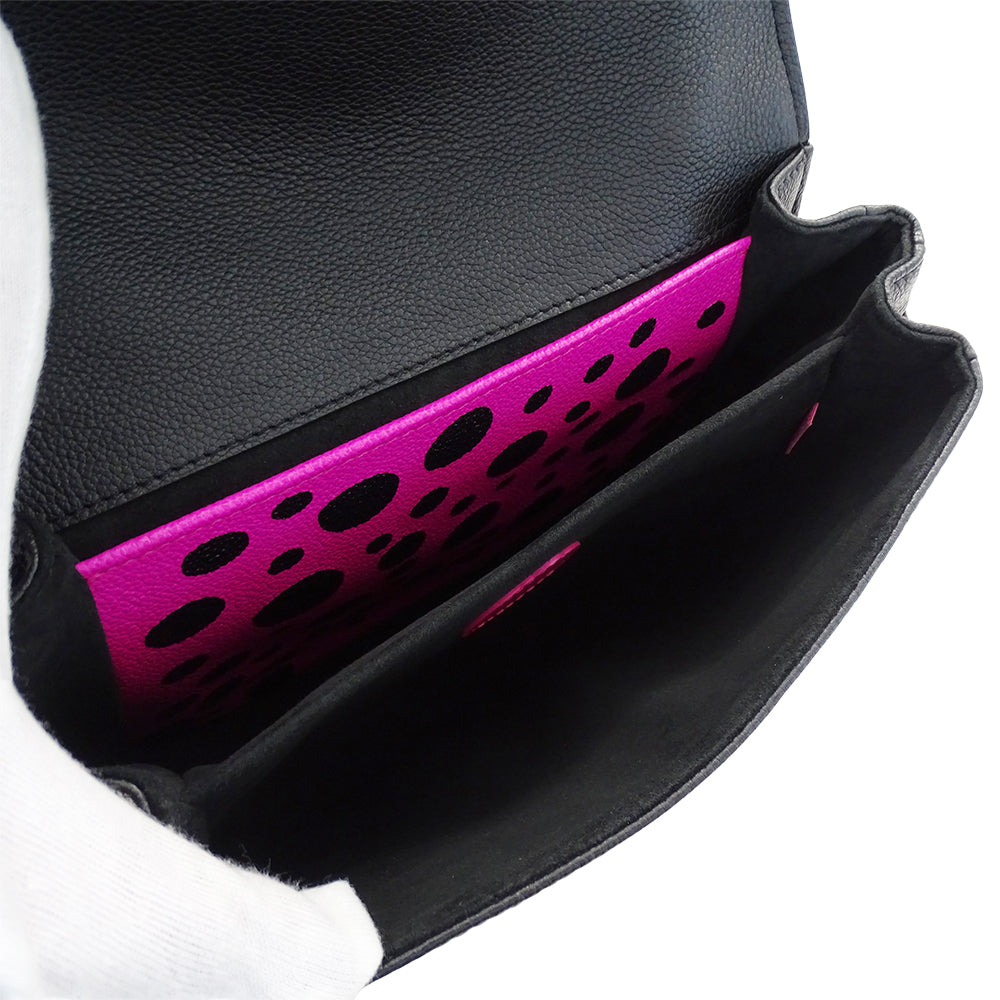 LOUIS VUITTON ルイ・ヴィトン LV×YK ポシェット･メティスMM ショルダーバッグ 草間彌生 ブラック ピンク M46420 モノグラムアンプラント レディース 【中古】