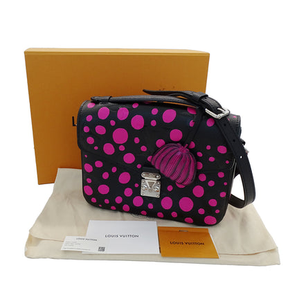LOUIS VUITTON ルイ・ヴィトン LV×YK ポシェット･メティスMM ショルダーバッグ 草間彌生 ブラック ピンク M46420 モノグラムアンプラント レディース 【中古】