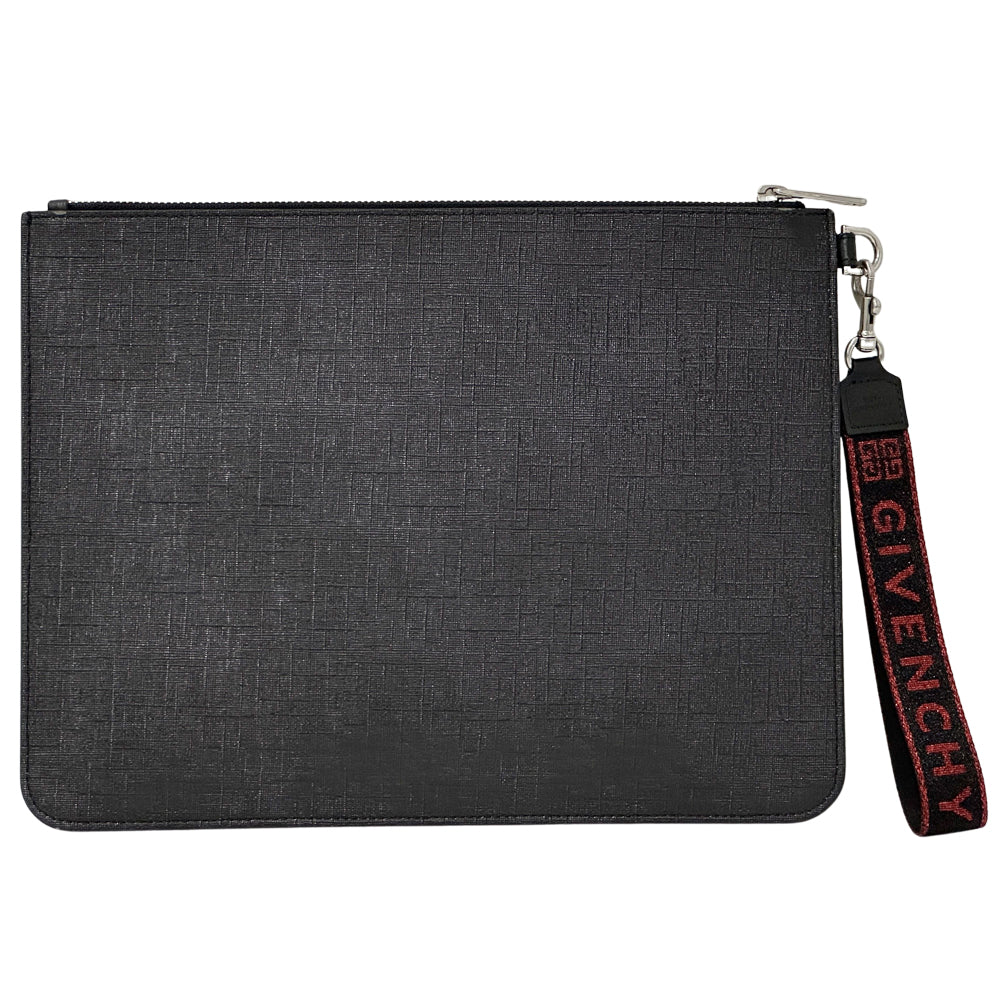 GIVENCHY ジバンシィ クラッチ・セカンドバッグ ブラック レッド PVC メンズ 【中古】
