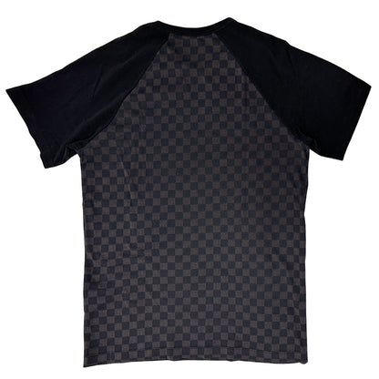 LOUIS VUITTON ルイ・ヴィトン 半袖Ｔシャツ ダミエ ブラック ブラウン コットン メンズ 【中古】