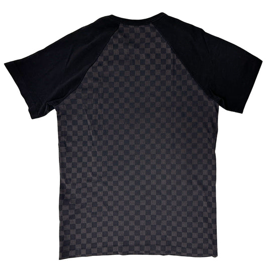 LOUIS VUITTON ルイ・ヴィトン 半袖Ｔシャツ ダミエ ブラック ブラウン コットン メンズ 【中古】