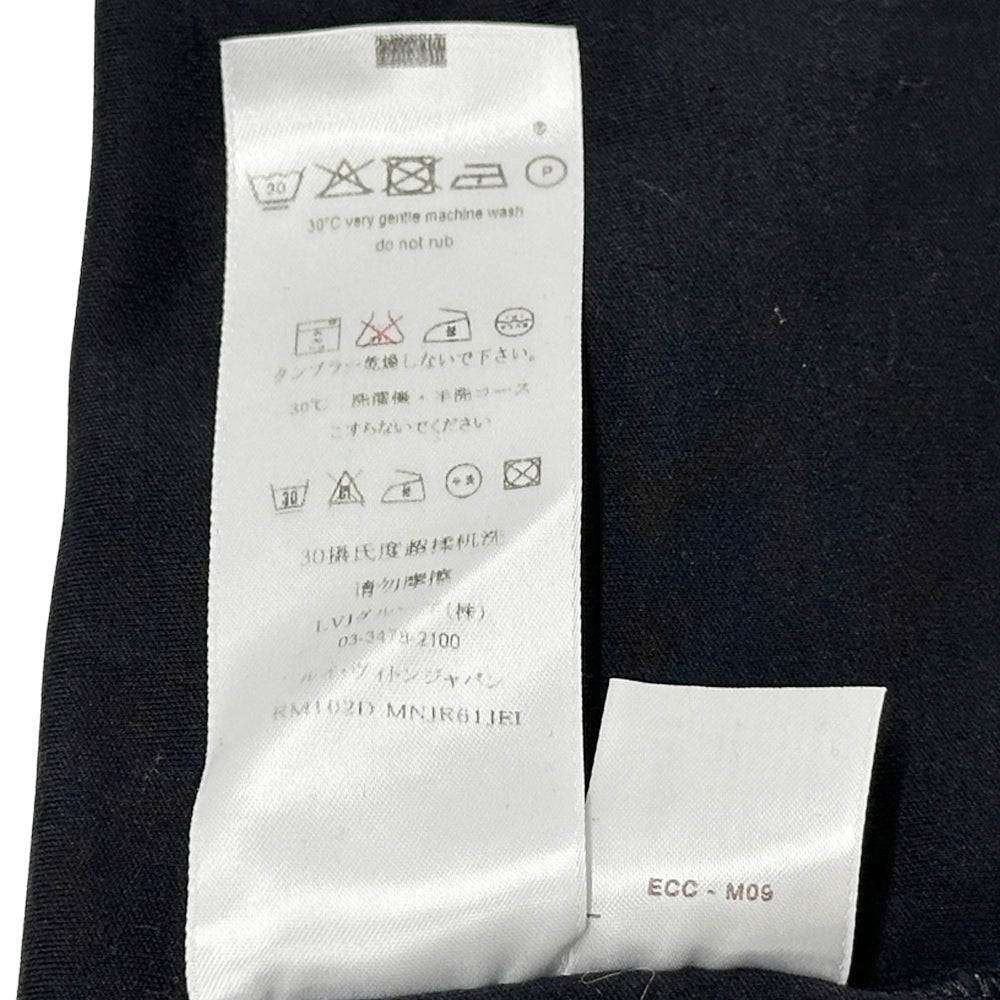 LOUIS VUITTON ルイ・ヴィトン 半袖Ｔシャツ ダミエ ブラック ブラウン コットン メンズ 【中古】