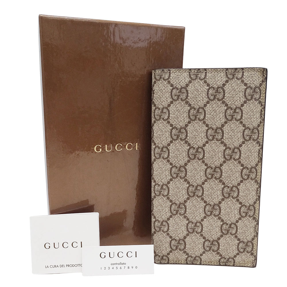 GUCCI グッチ 長財布 GGスプリーム ブラウン 115149 GGスプリームキャンバス メンズ 【中古】