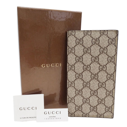 GUCCI グッチ 長財布 GGスプリーム ブラウン 115149 GGスプリームキャンバス メンズ 【中古】
