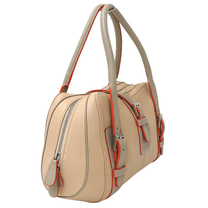 LOEWE ロエベ センダ ハンドバッグ ピンクベージュ レザー レディース 【中古】