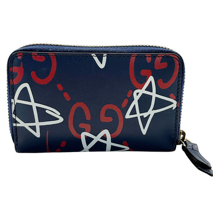 GUCCI グッチ コインケース ゴースト ネイビー 448465 レザー レディース メンズ 【中古】