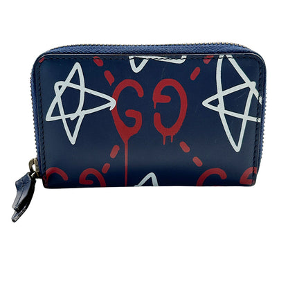 GUCCI グッチ コインケース ゴースト ネイビー 448465 レザー レディース メンズ 【中古】