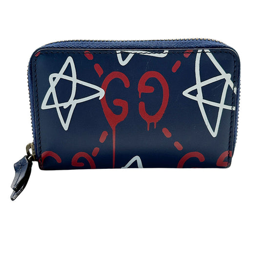 GUCCI グッチ コインケース ゴースト ネイビー 448465 レザー レディース メンズ 【中古】
