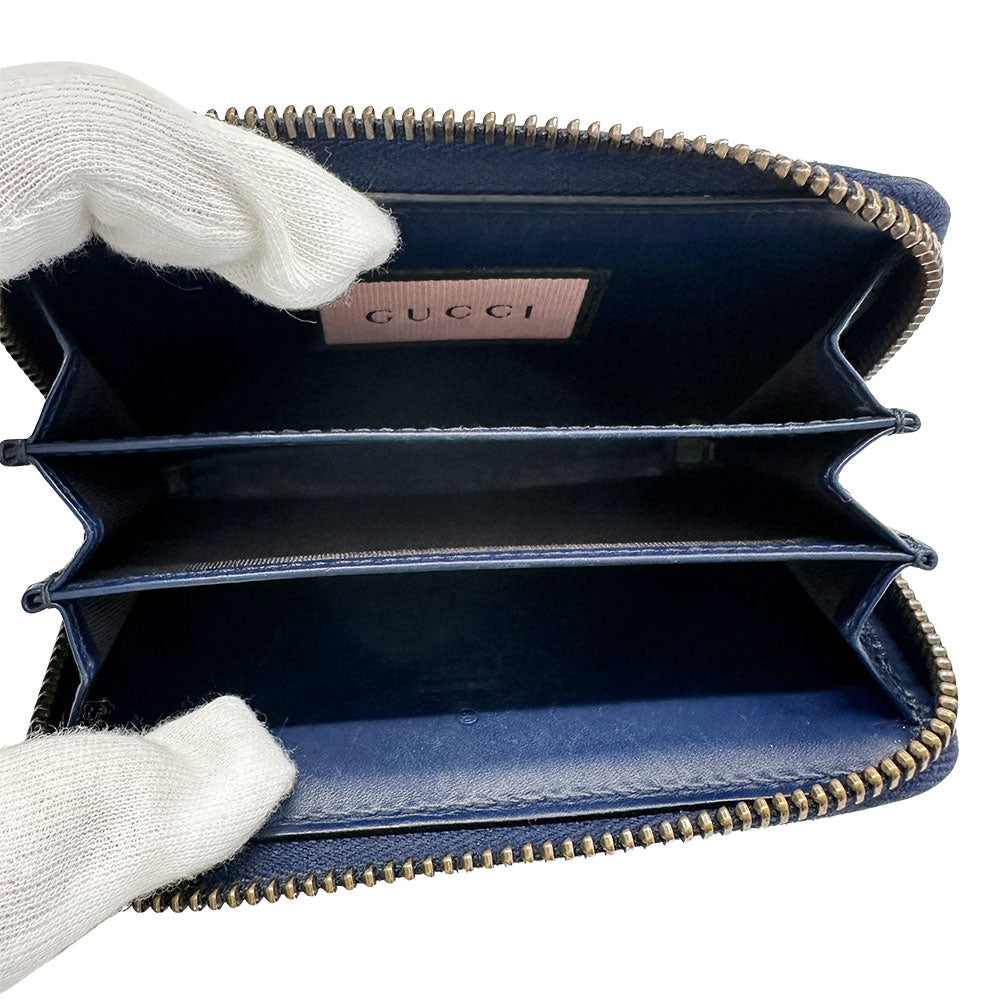 GUCCI グッチ コインケース ゴースト ネイビー 448465 レザー レディース メンズ 【中古】