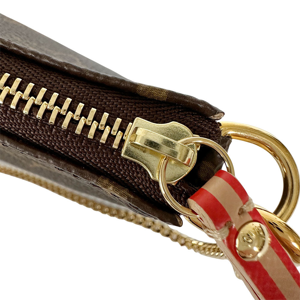LOUIS VUITTON ルイ・ヴィトン ミニポシェット・アクセソワール　トランク＆ロック ポーチ モノグラム ブラウン M60417 モノグラムキャンバス レディース メンズ 【中古】