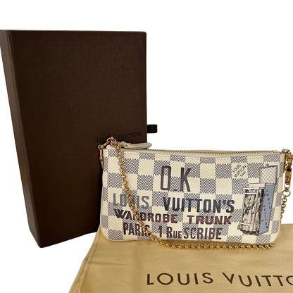 LOUIS VUITTON ルイ・ヴィトン ポシェット ミラMM アクセサリーポーチ ダミエ アズール ダミエアズール N63090 ダミエアズールキャンバス レディース 【中古】