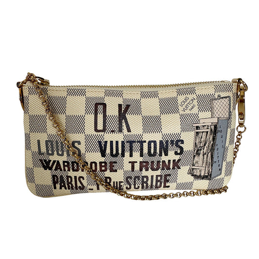 LOUIS VUITTON ルイ・ヴィトン ポシェット ミラMM アクセサリーポーチ ダミエ アズール ダミエアズール N63090 ダミエアズールキャンバス レディース 【中古】