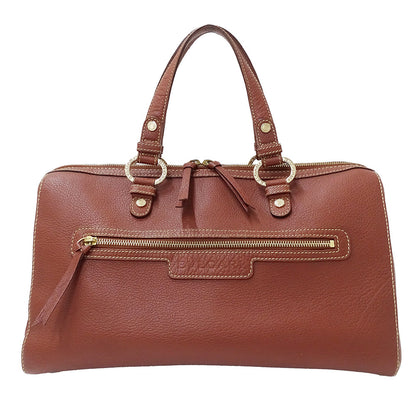 BVLGARI ブルガリ ハンドバッグ マキシレッタレ ブラウン レザー レディース メンズ 【中古】
