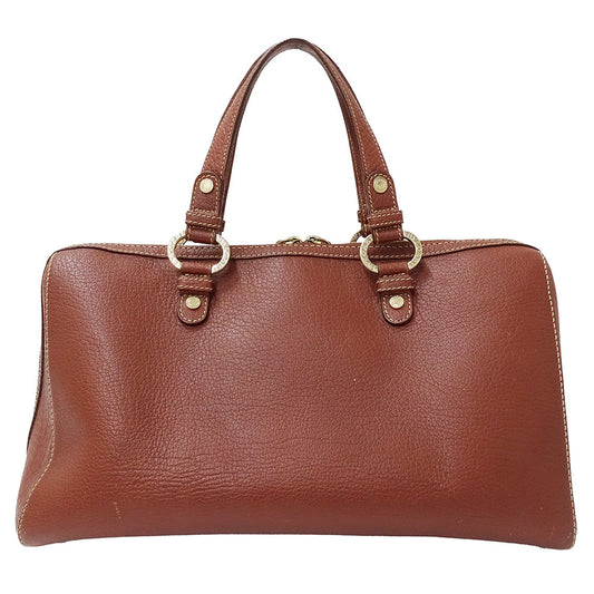 BVLGARI ブルガリ ハンドバッグ マキシレッタレ ブラウン レザー レディース メンズ 【中古】