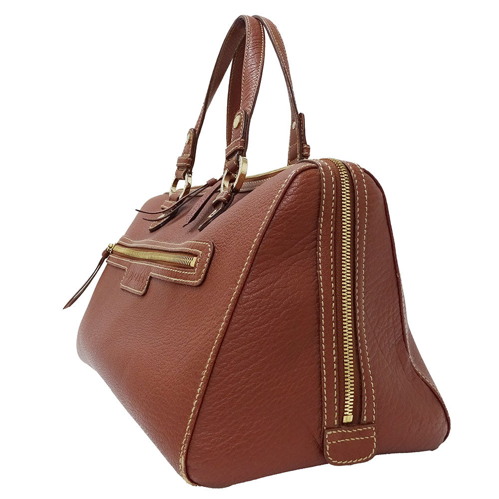 BVLGARI ブルガリ ハンドバッグ マキシレッタレ ブラウン レザー レディース メンズ 【中古】