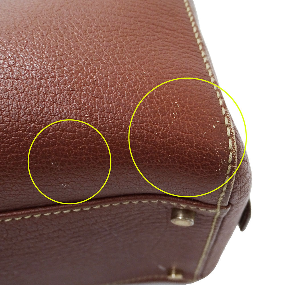 BVLGARI ブルガリ ハンドバッグ マキシレッタレ ブラウン レザー レディース メンズ 【中古】