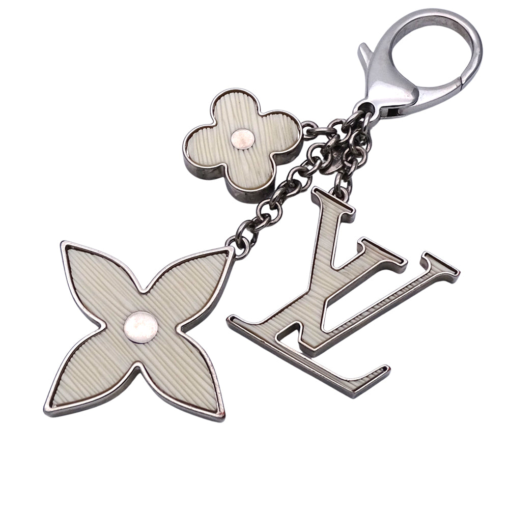LOUIS VUITTON ルイ・ヴィトン ビジューサック・フルール ドゥ エピ チャーム メタル ホワイト シルバー レディース メンズ M65085 【中古】