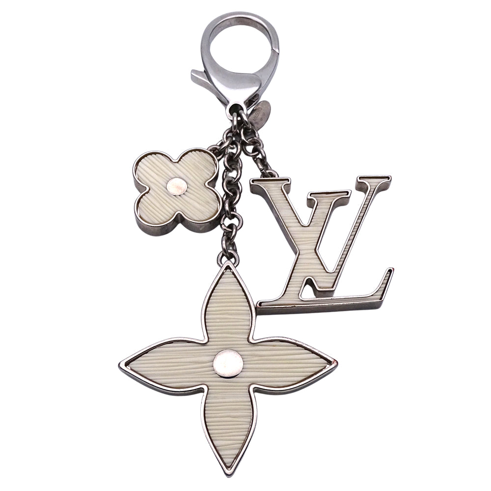 LOUIS VUITTON ルイ・ヴィトン ビジューサック・フルール ドゥ エピ チャーム メタル ホワイト シルバー レディース メンズ M65085 【中古】