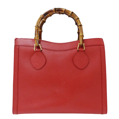 GUCCI グッチ ハンドバッグ バンブー レッド 002.2853.0260.0 レザー レディース 【中古】