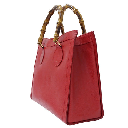 GUCCI グッチ ハンドバッグ バンブー レッド 002.2853.0260.0 レザー レディース 【中古】