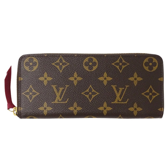 LOUIS VUITTON ルイ・ヴィトン ポルトフォイユ クレマンス 長財布 モノグラム フューシャ M60742 モノグラムキャンバス レディース 【中古】