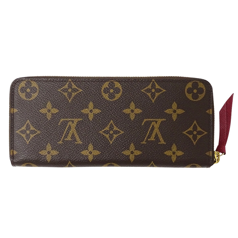 LOUIS VUITTON ルイ・ヴィトン ポルトフォイユ クレマンス 長財布 モノグラム フューシャ M60742 モノグラムキャンバス レディース 【中古】