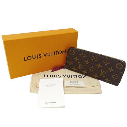LOUIS VUITTON ルイ・ヴィトン ポルトフォイユ クレマンス 長財布 モノグラム フューシャ M60742 モノグラムキャンバス レディース 【中古】