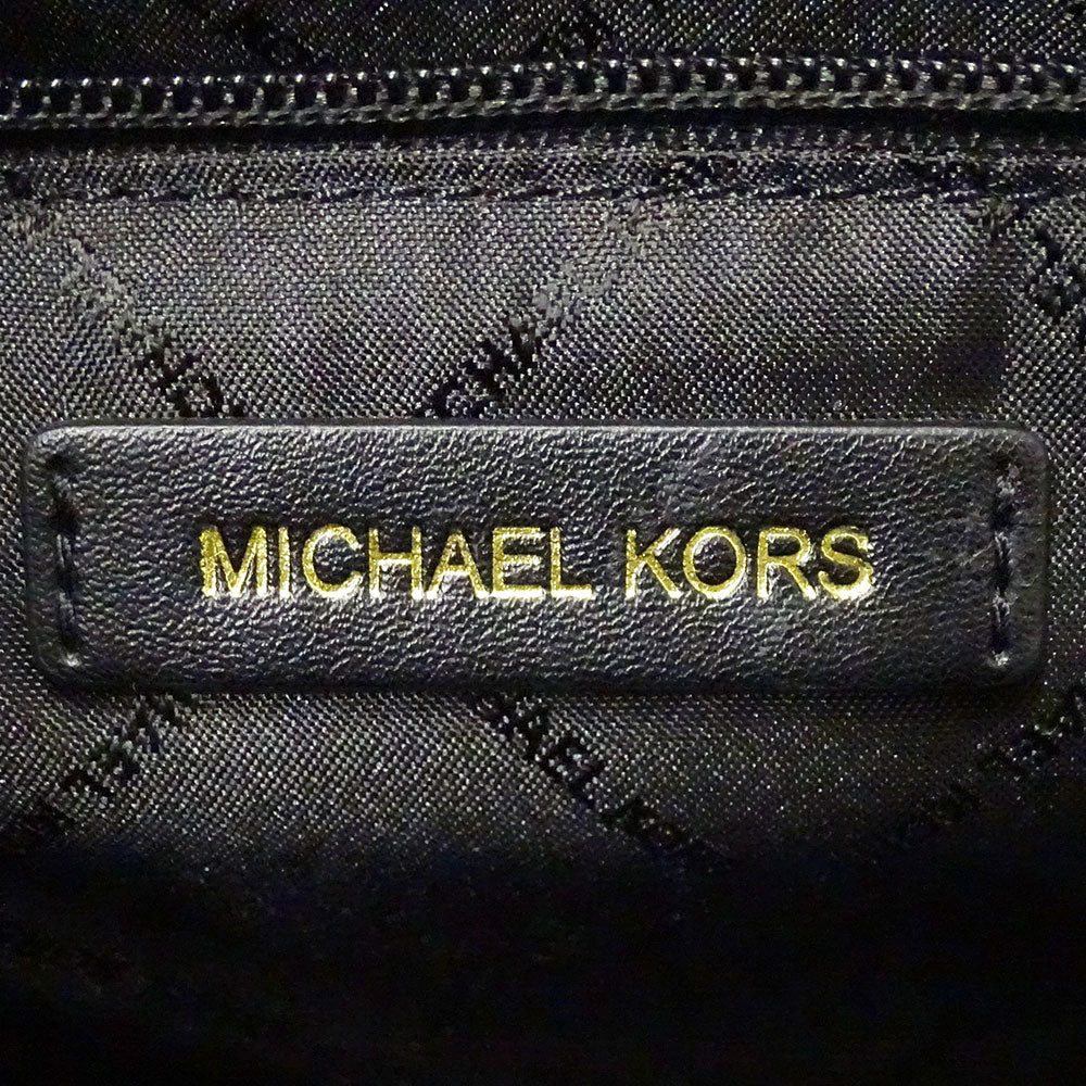 Michael Kors マイケル・コース 2wayバッグ アイボリー ブラック キャンバス レディース 【中古】