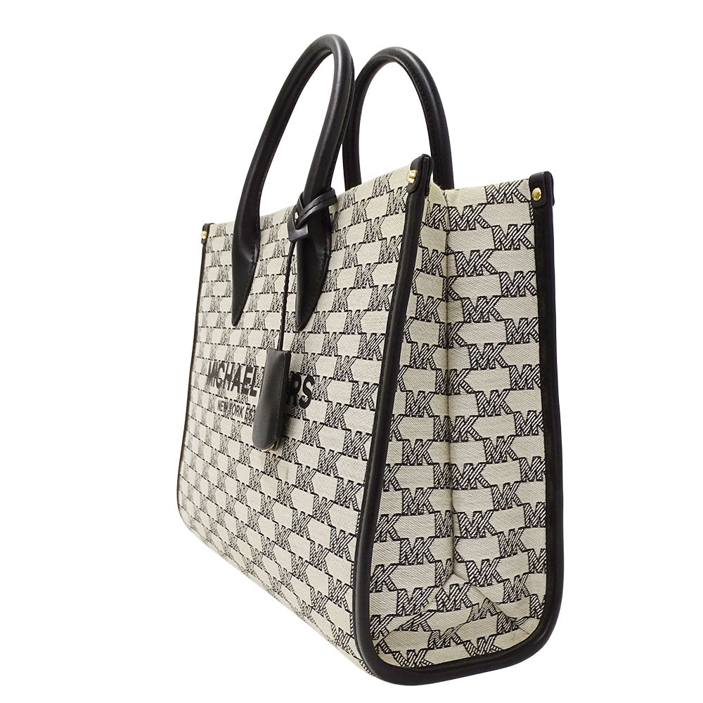 Michael Kors マイケル・コース 2wayバッグ アイボリー ブラック キャンバス レディース 【中古】