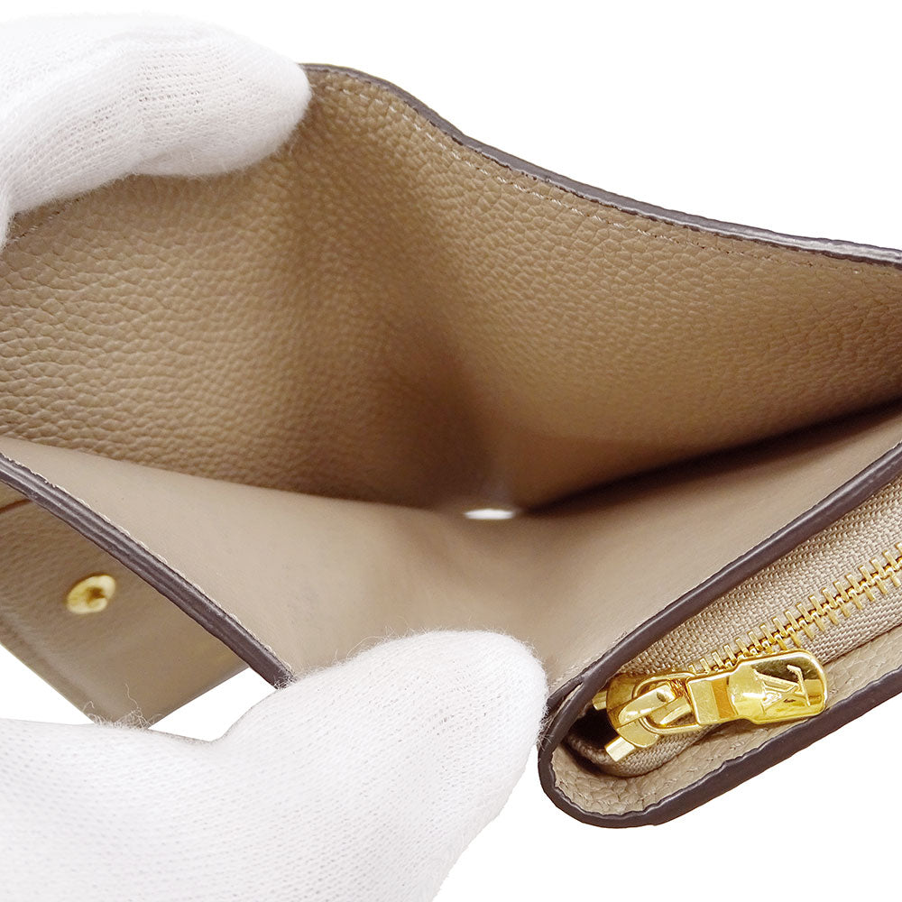LOUIS VUITTON ルイ・ヴィトン ポルトフォイユ・クレア 二つ折り財布 アンプラント トゥルトレール M80152 モノグラムアンプラント レディース 【中古】