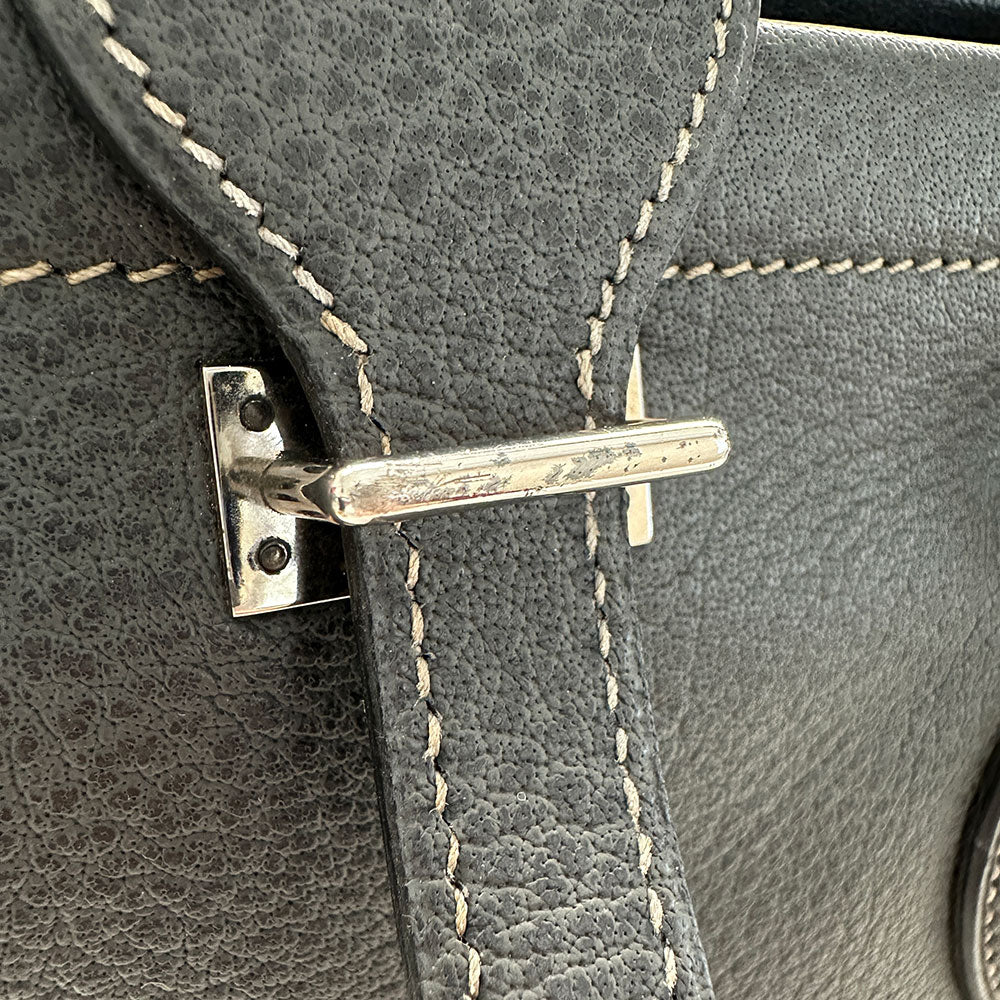 HERMES エルメス カバ GM トートバッグ グラファイト ブッフル レディース 【中古】