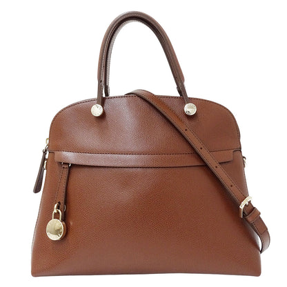 Furla フルラ 2wayバッグ ブラウン レザー レディース 【中古】