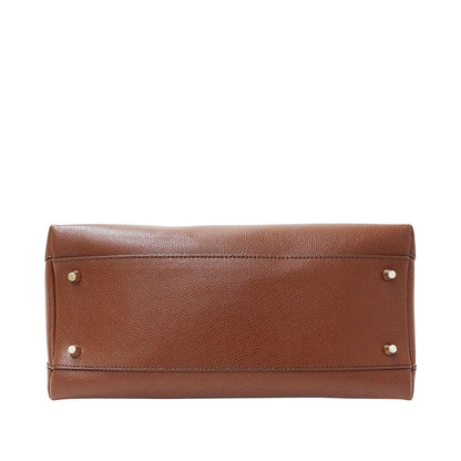 Furla フルラ 2wayバッグ ブラウン レザー レディース 【中古】