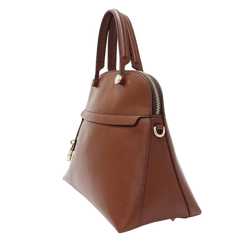Furla フルラ 2wayバッグ ブラウン レザー レディース 【中古】