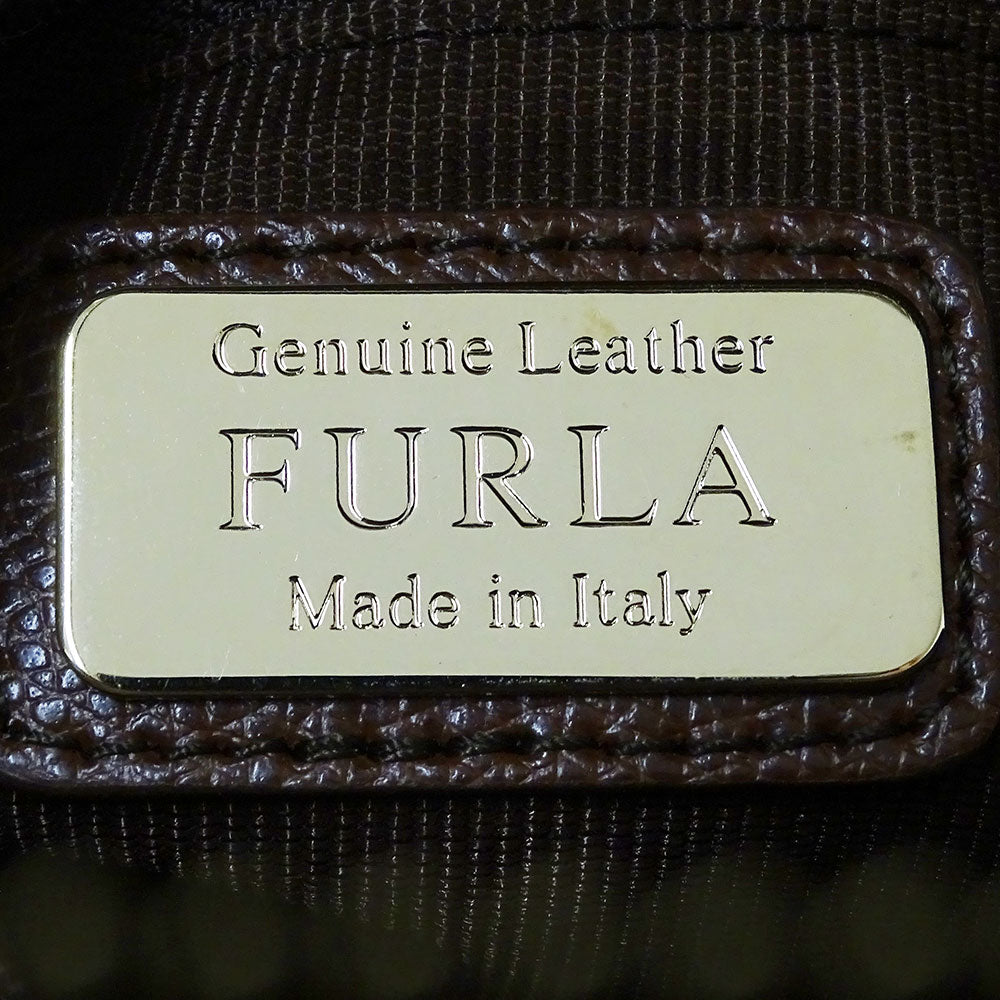 Furla フルラ 2wayバッグ ブラウン レザー レディース 【中古】