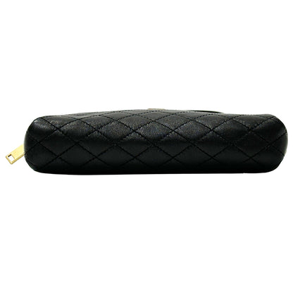 SAINT LAURENT サンローラン ギャビー チェーンポーチ ショルダーバッグ ブラック ゴールド レザー レディース 【中古】