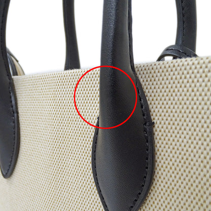 Michael Kors マイケル・コース ミレラ スモール 2wayバッグ アイボリー ブラック キャンバス レディース 【中古】
