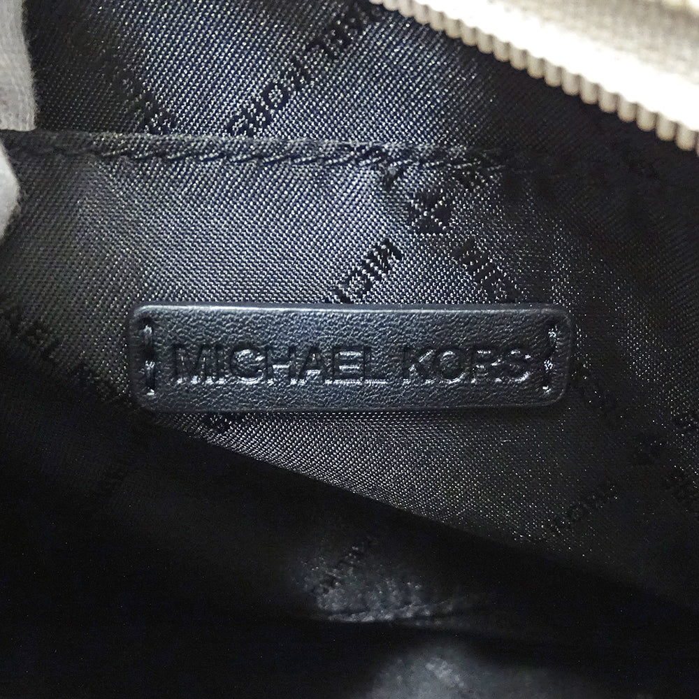 Michael Kors マイケル・コース ミレラ スモール 2wayバッグ アイボリー ブラック キャンバス レディース 【中古】