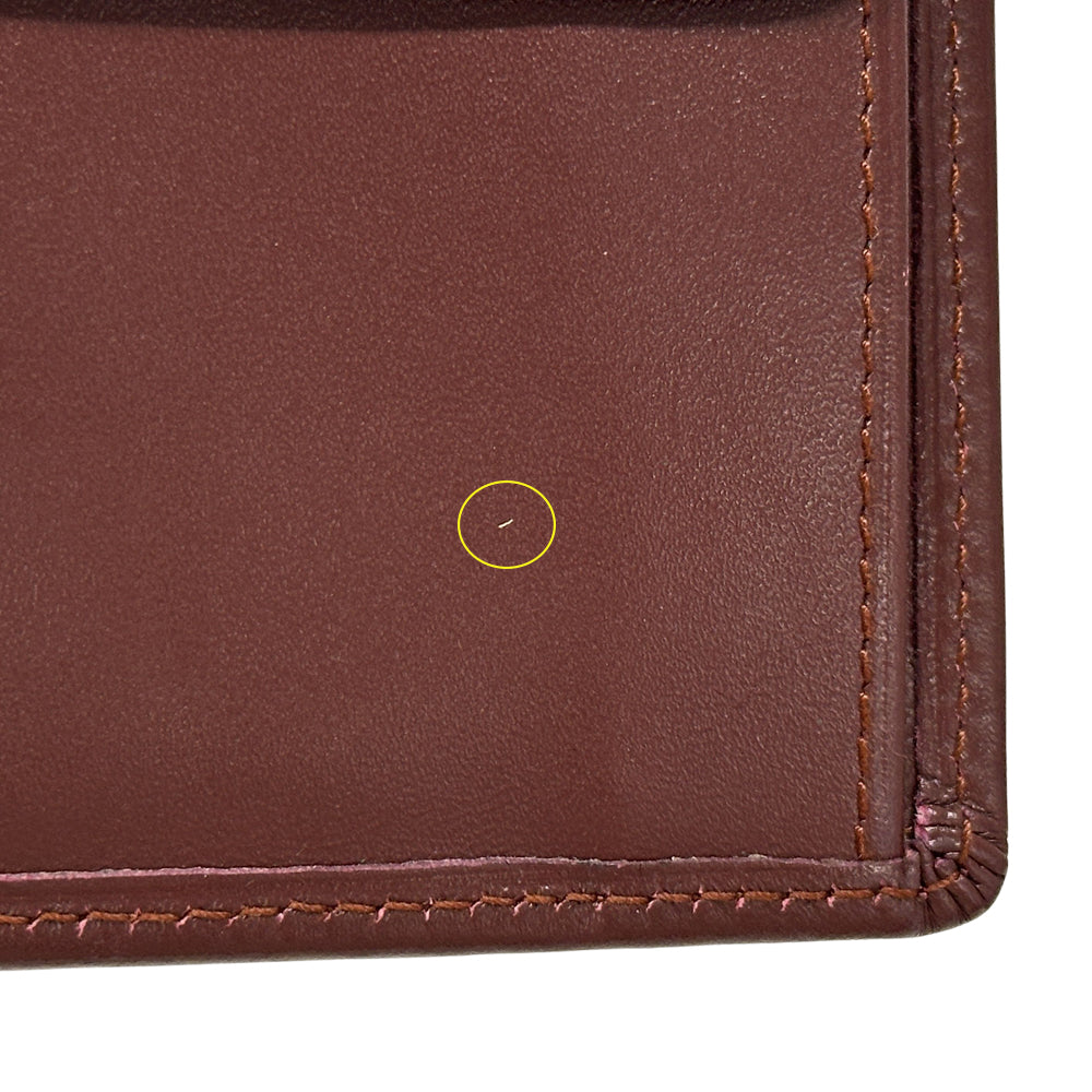 Cartier カルティエ マスト 二つ折り財布 ボルドー ゴールド金具 レザー レディース メンズ 【中古】
