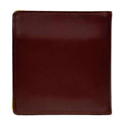 Cartier カルティエ マスト 二つ折り財布 ボルドー ゴールド金具 レザー レディース メンズ 【中古】