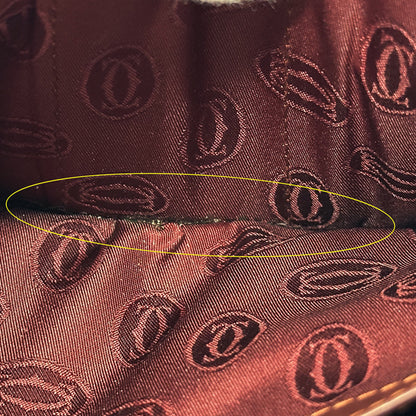 Cartier カルティエ マスト 二つ折り財布 ボルドー ゴールド金具 レザー レディース メンズ 【中古】