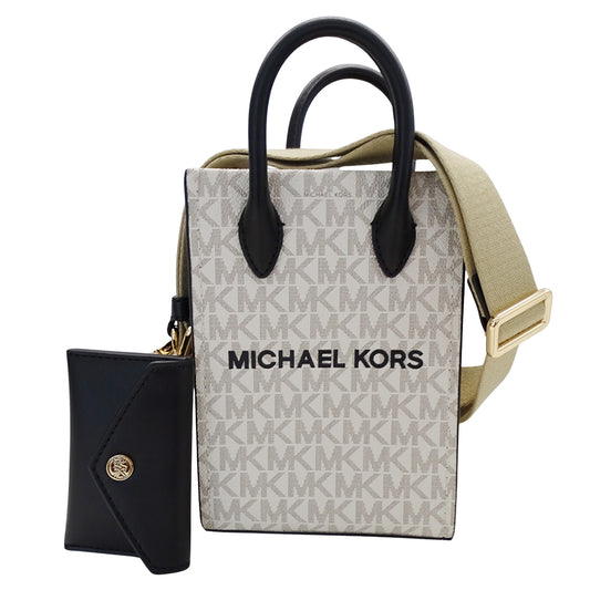 Michael Kors マイケル・コース 2wayバッグ ホワイト ブラック レザー レディース 【中古】